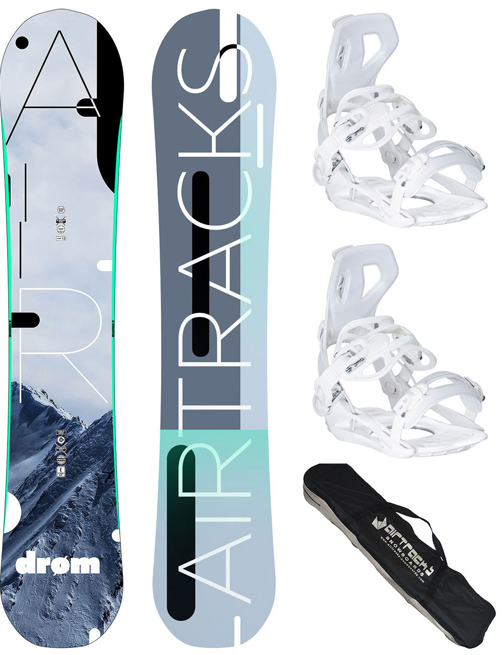 Women's Snowboard Set Drom + Master W Bindings Size M + Snowboard Bag