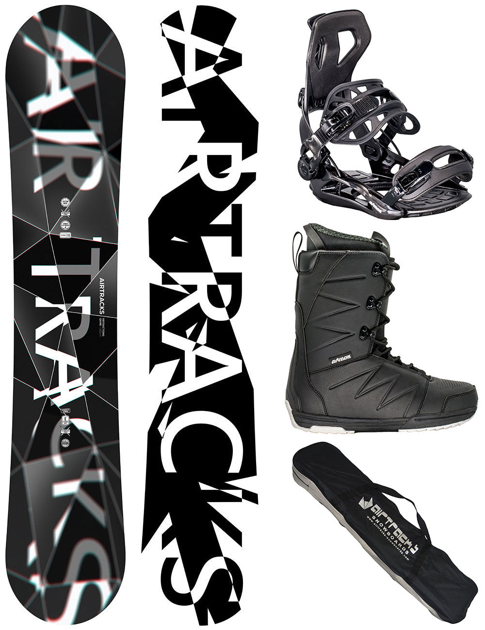 Herren Snowboardset Refractions Game Camber Wide + Bindung Master Pro ME + Boots Star Black + SB Bag