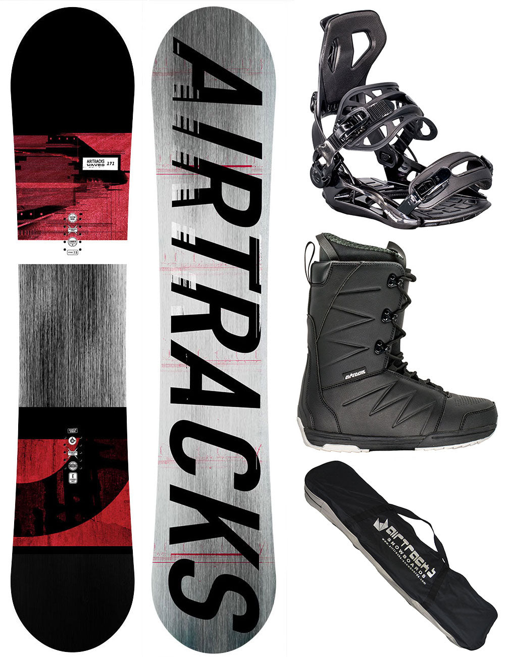 Herren Snowboard Set WAVES + Bindung Master ME + Boots Star + SB Bag