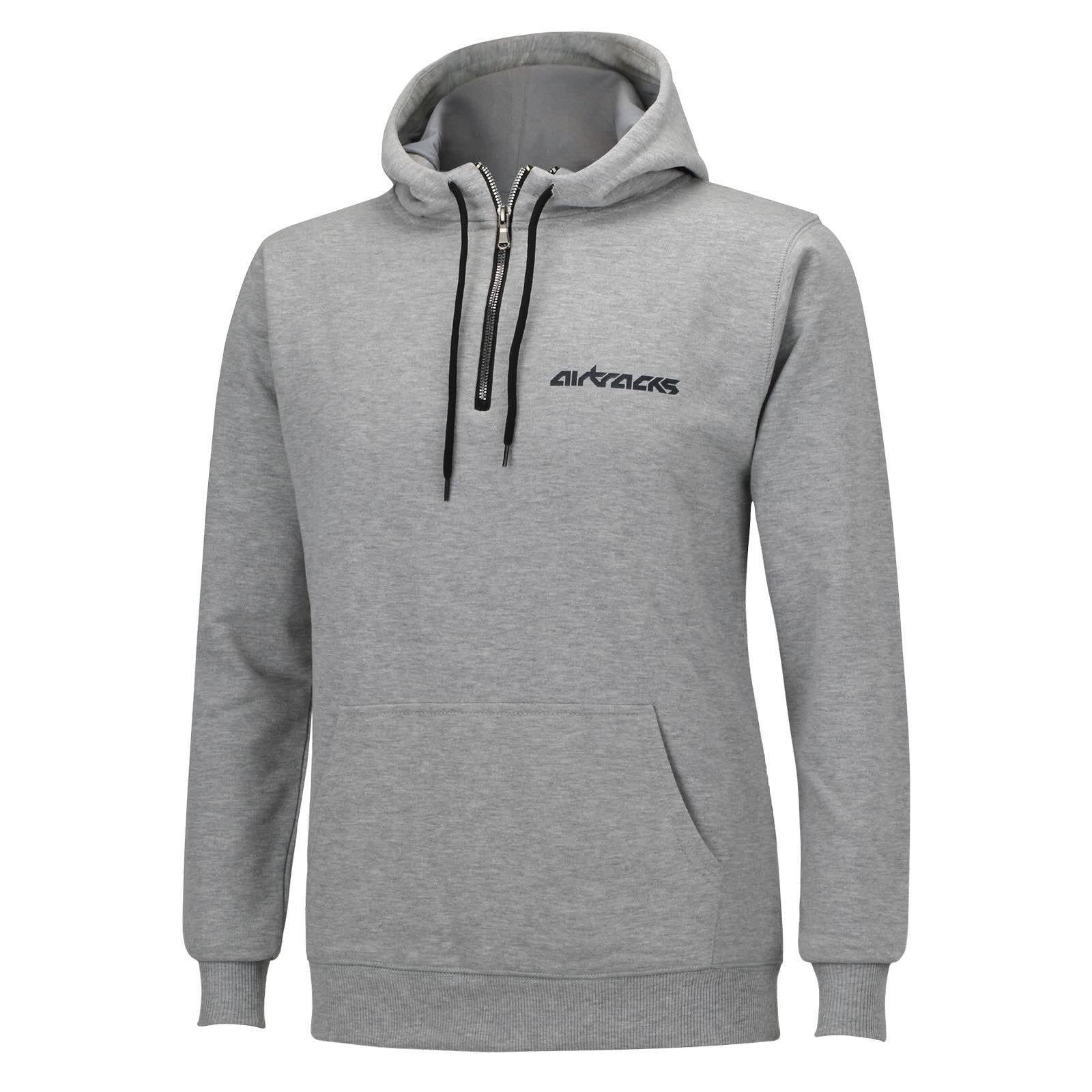 Team di sweatshirt Crew con cappuccio e grigio zip