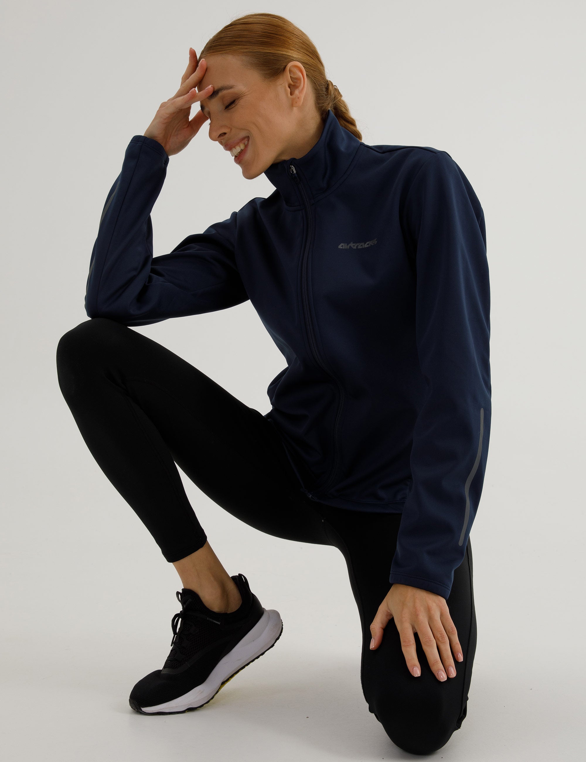 Chaqueta de invierno para mujer bicicleta-correr Softshell Thermojacke Línea Comfort Activa Negro