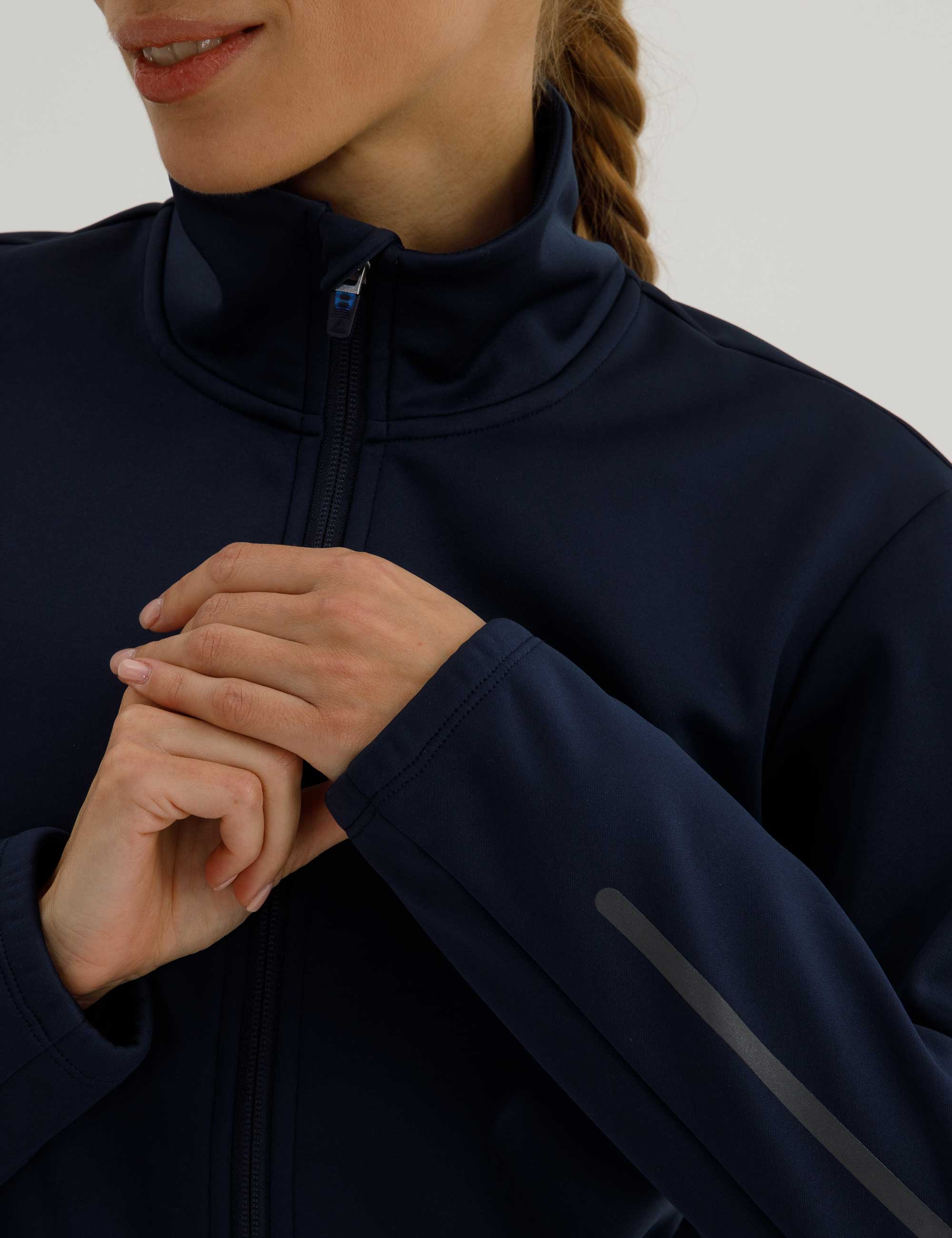 Chaqueta de invierno para mujer bicicleta-correr Softshell Thermojacke Línea Comfort Activa Negro