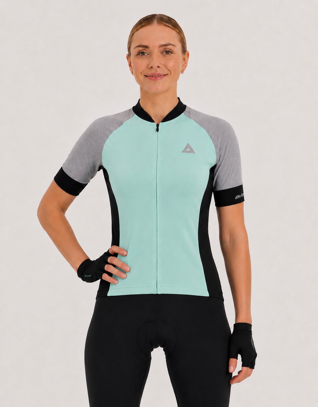 Damesfiets jersey short -sleeveved fietstrui per lijn blauw
