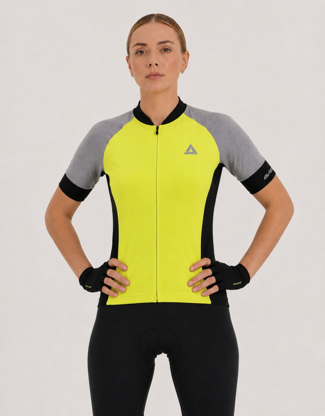Damesfiets jersey Short -Sleeved Bike Jersey Per Line Neon
