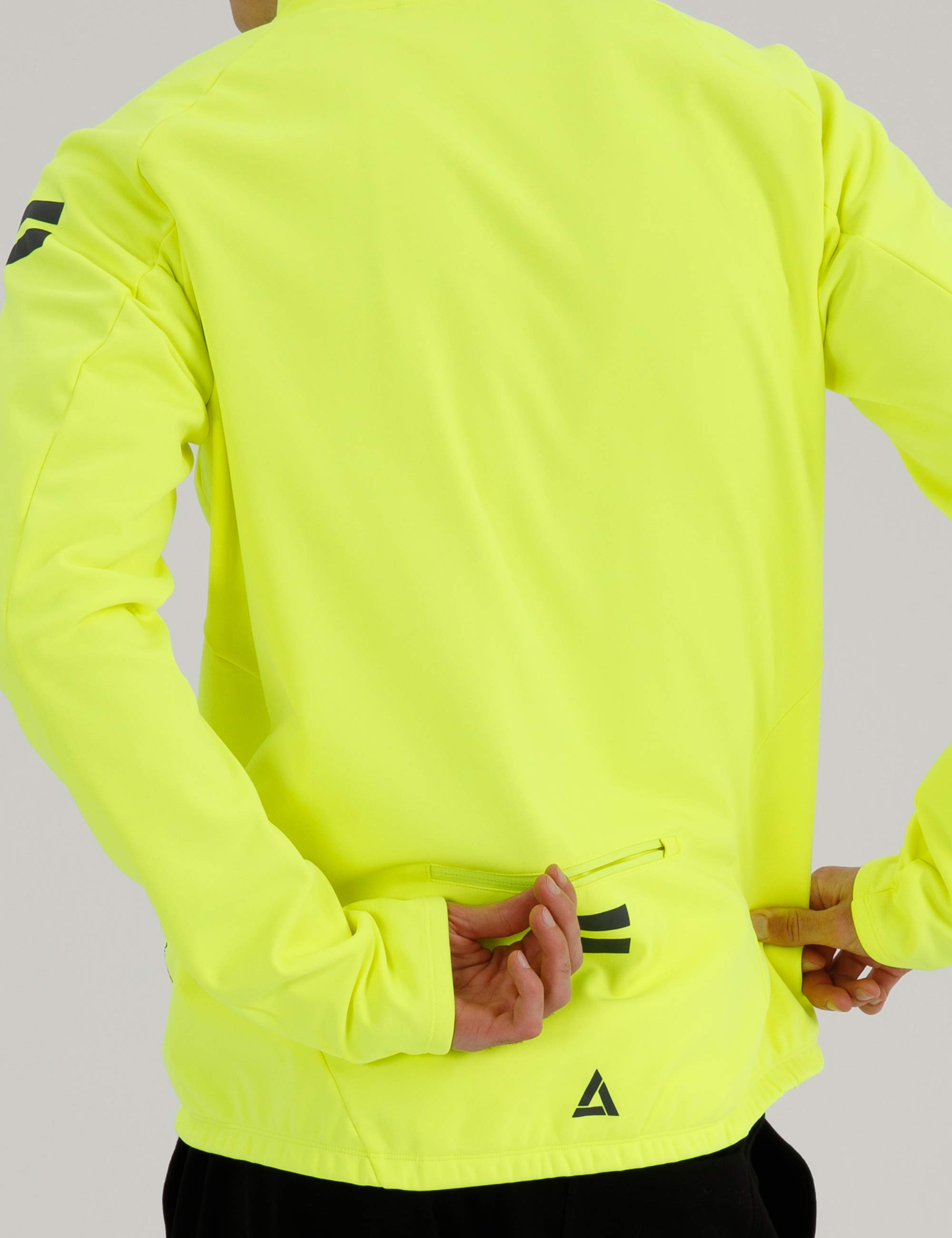 Herren Winter Fahrradjacke-Laufjacke Softshell Thermojacke Aktive Comfort Line Neon