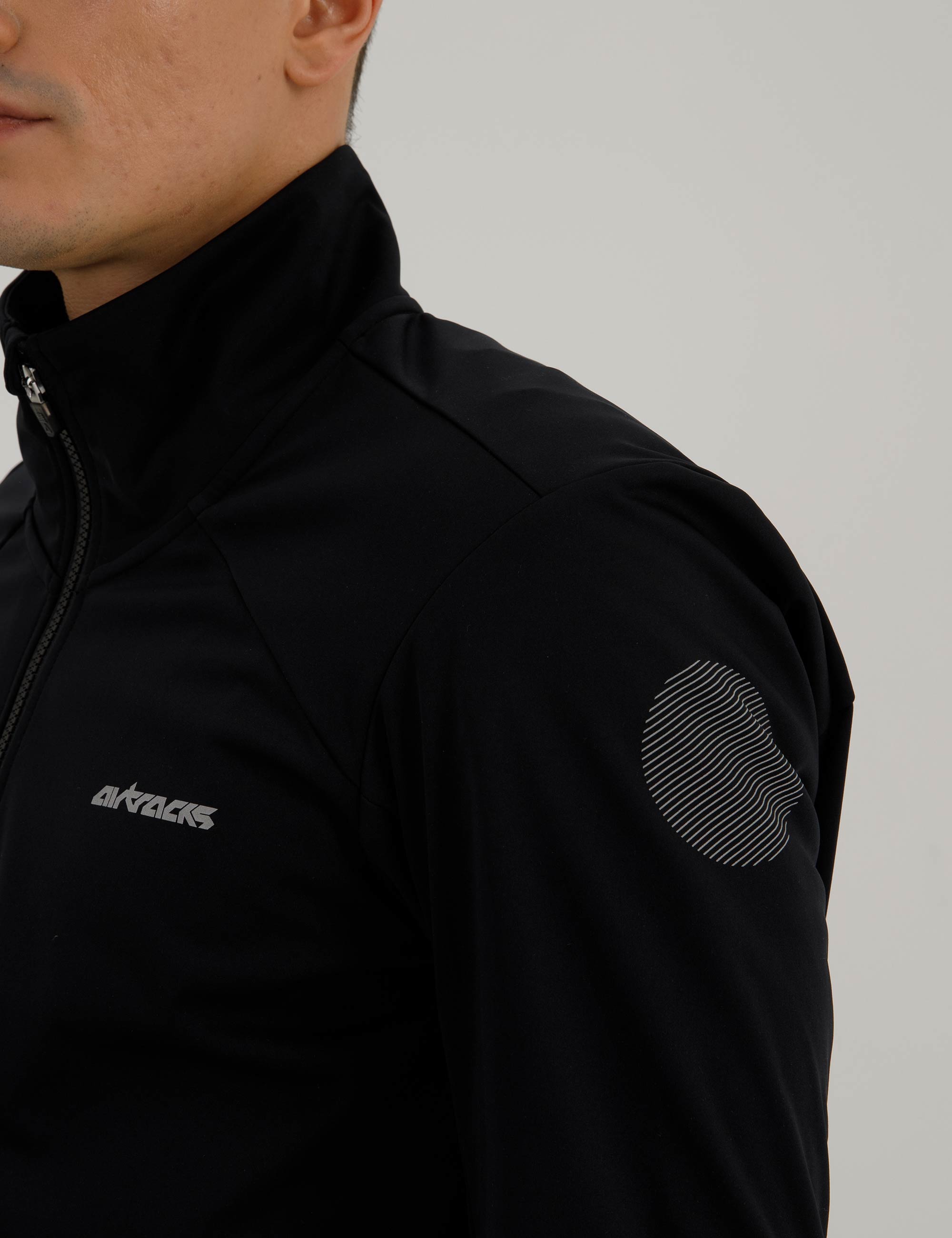 Chaqueta de invierno para hombre Softshell Thermoradjacke Línea Advance Negro