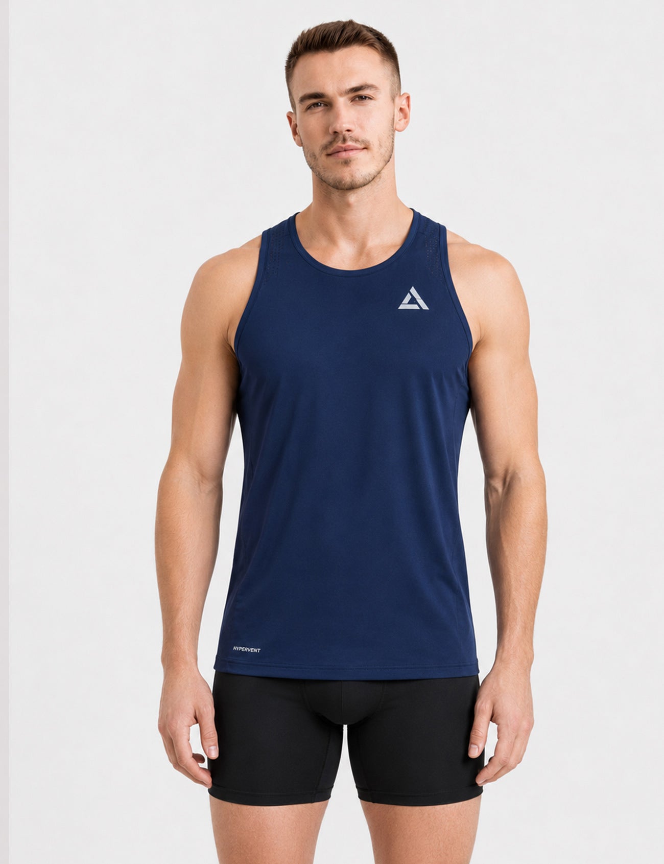 Heren hardloopshirt mouwloos running tanktop Pro Line II blauw