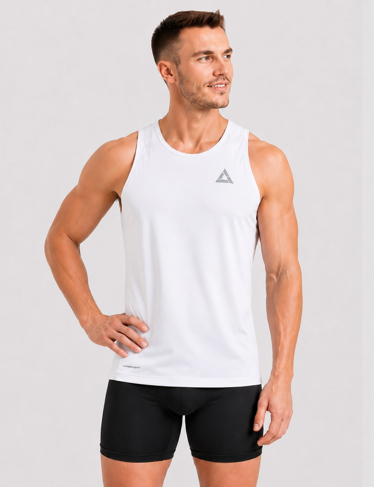 Heren hardloopshirt mouwloos running tanktop Pro Line II blauw